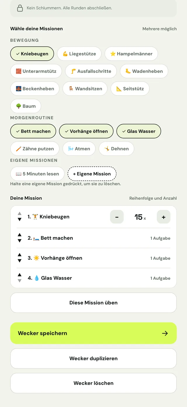 Missionen wählen